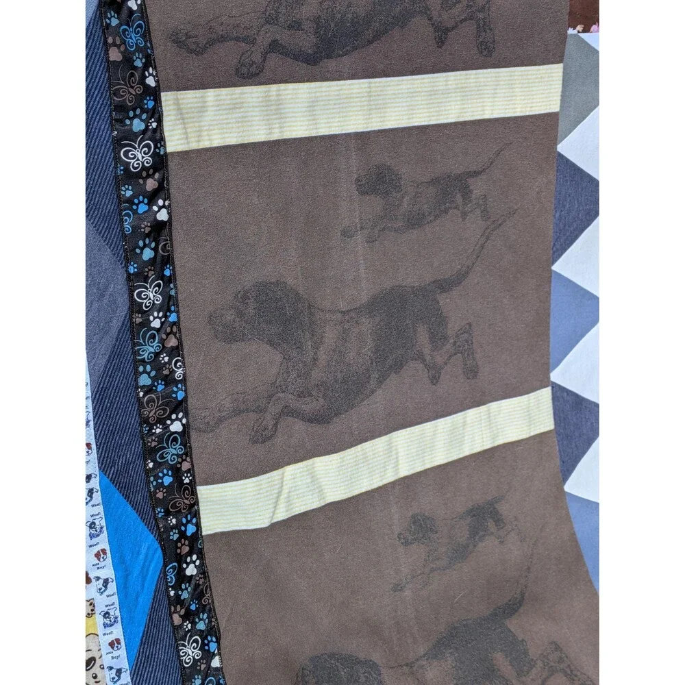 Cocoa Running Dogs Throw Quilt (65 x 77)